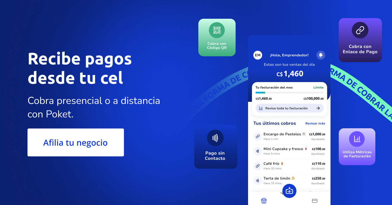 Recibe pagos desde tu cel