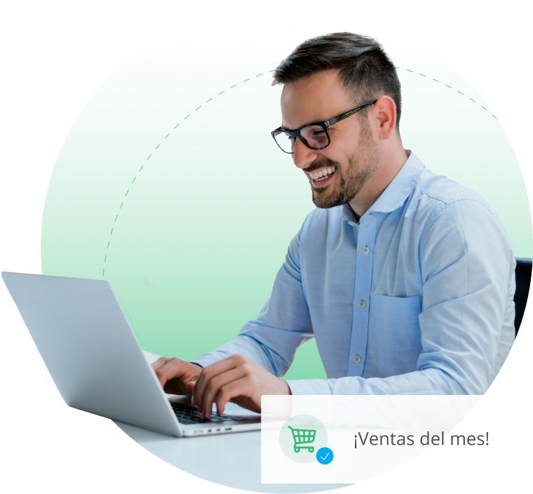 Dueño de negocio administrando su ecommerce
