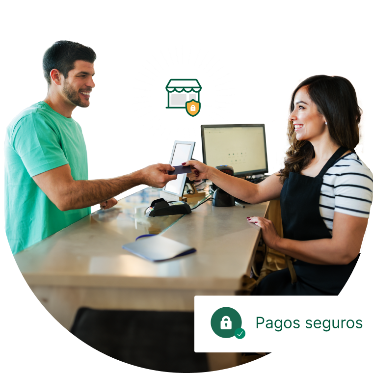 Comercio aceptando tarjetas para pagos seguros