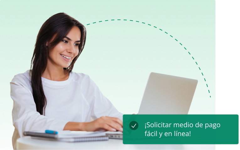 Emprendedora solicitando medios de pagos con LAFISE