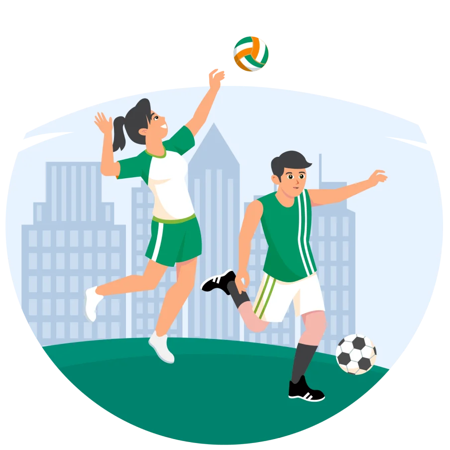 Icono de personas jugando futbol Icono de personas jugando futbol