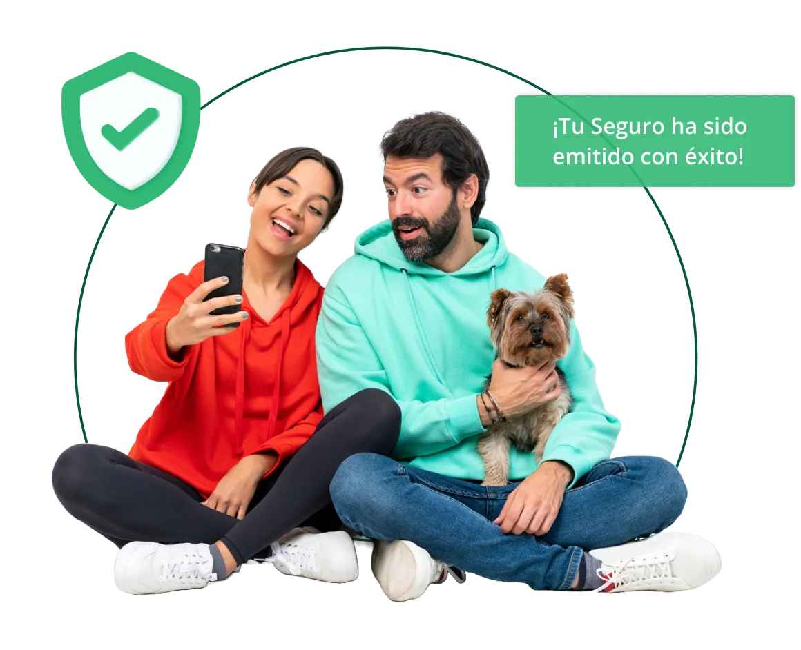 Pareja en el suelo, muy feliz haciéndose un selfie con su perro Pareja en el suelo, muy feliz haciéndose un selfie con su perro